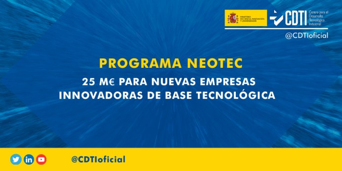 INDOMINUS_AS's tweet photo. Convocatoria NEOTEC 2020 prevista para el próximo 15 de abril.
Subvención de proyectos de base tecnológica con intensidad del 70%, mínimo de 175.000€ y máximo de 250.000€.
Beneficiarios:
Empresas constituidas hace tres años como máximo, con capital social mínimo de 20.000€. https://t.co/LtydRFZXKu