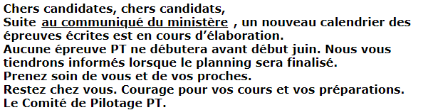 upstifr's tweet photo. #InfoConcoursCPGE : Message de la banque PT : 
https://t.co/4sHRqdur7u https://t.co/qS6TBUUSvI