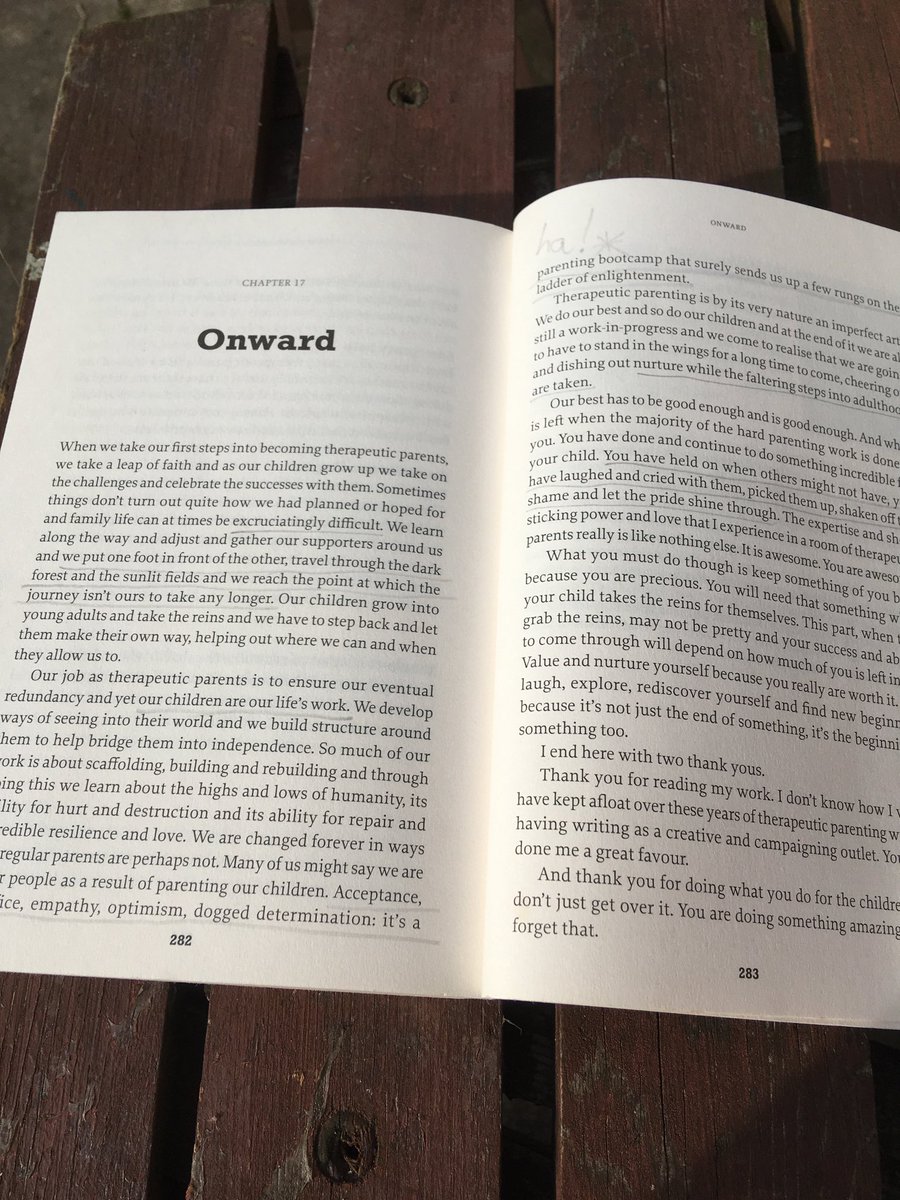 Now what am I going to do for light reading ⁦<a href="/sallydwrites/">Sally Donovan OBE</a>⁩ ? 😔 “Therapeutic Parenting the Teen Years” by Sally Donovan: sheer brilliance. Thank you