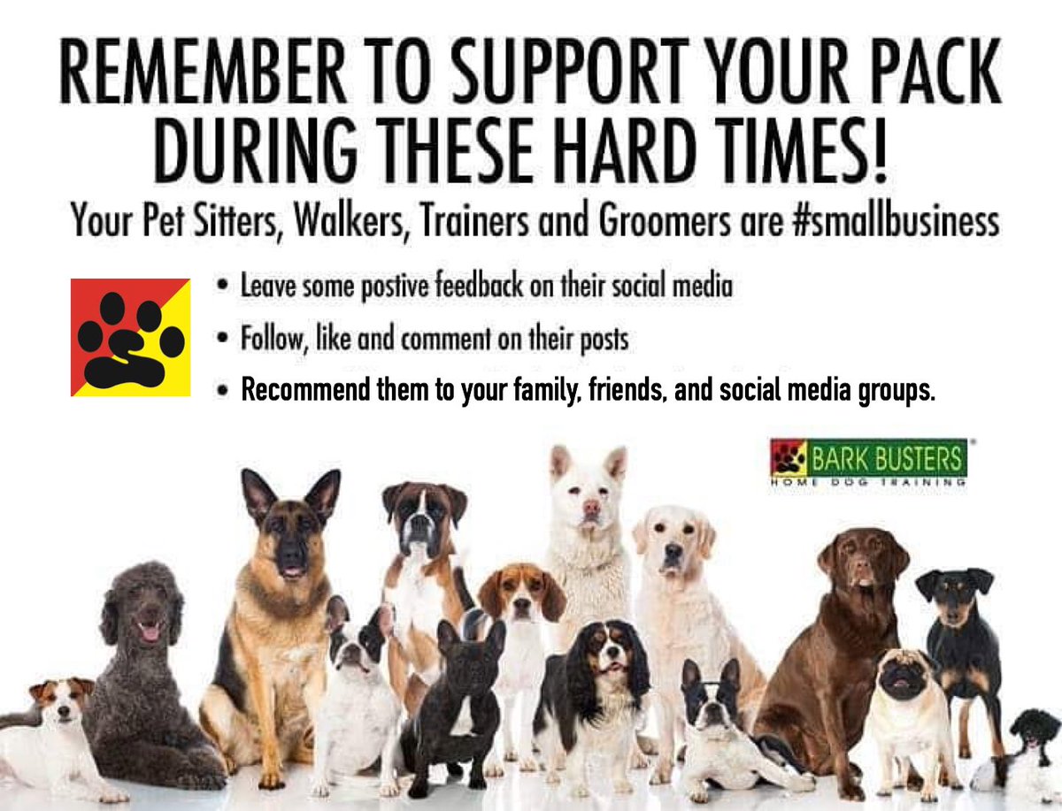 BarkBusterGuys's tweet photo. Remember to support your Pack 🐾🐶 @BarkBusters @BarkBusterGuys https://t.co/EU59oUUu6k