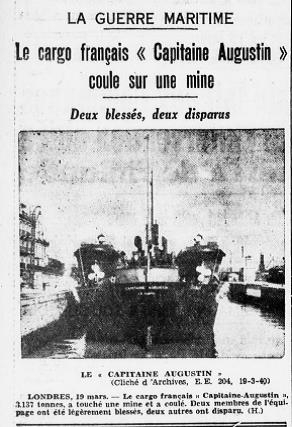 HE_Maritime's tweet photo. Our latest #WreckoftheWeek post pieces together the sparse clues in contemporary press reports to tell the story of the Capitaine Augustin, a French collier mined in the #ThamesEstuary in March 1940 #WW2 #WWII https://t.co/17KG2C4IdO https://t.co/MBKlBpQIfl