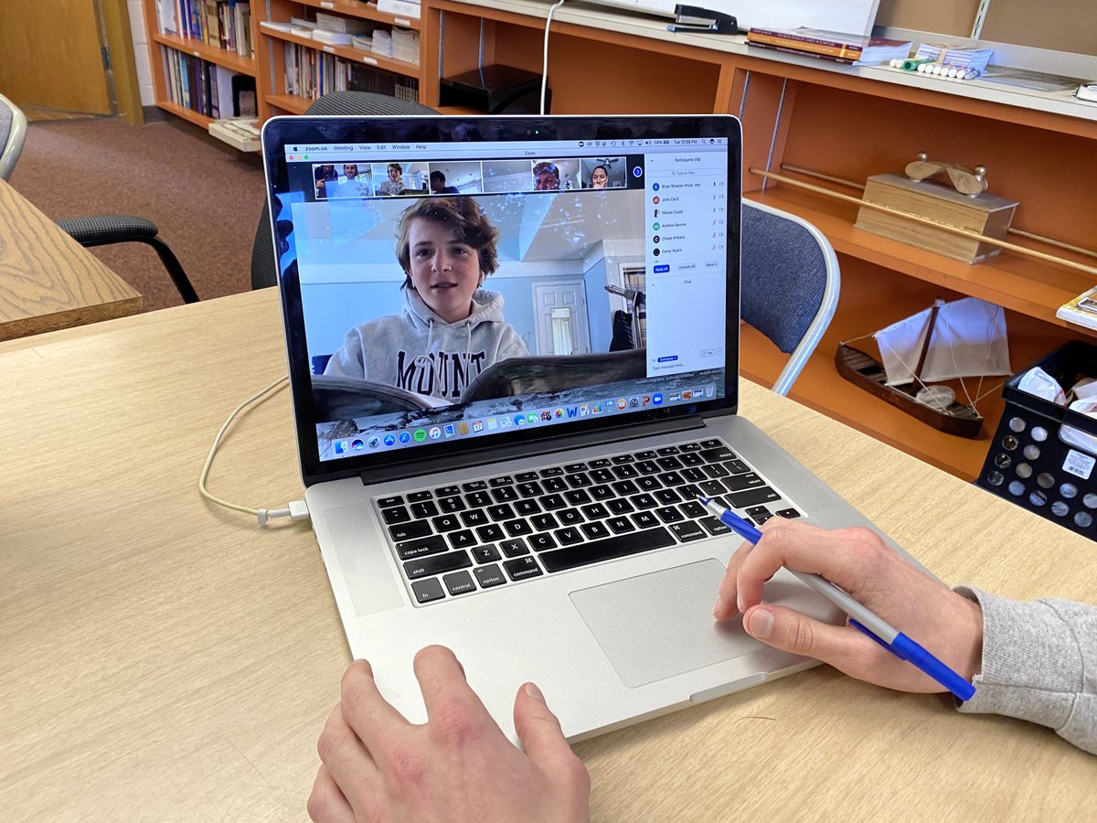 Week two of online learning is underway! Teachers like Mr. Shearer are holding virtual classes so they can continue to meet with their students remotely.