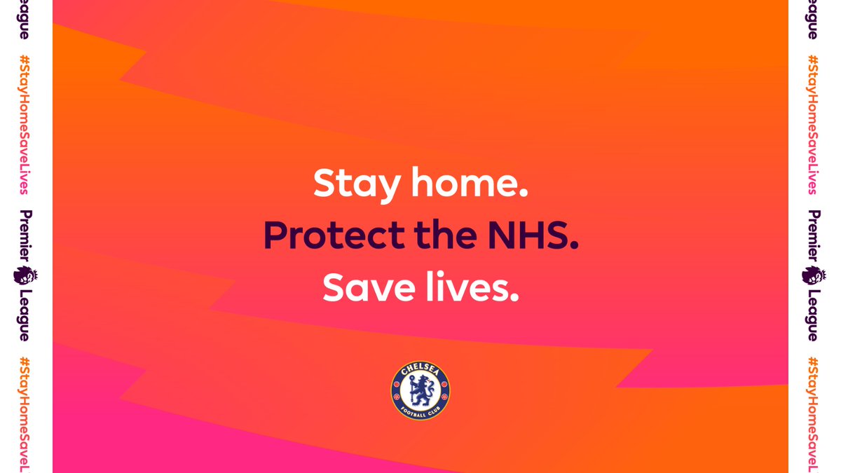 ChelseaFC's tweet image. Anyone can spread coronavirus. To help save lives, you must stay at home.🏠

Stay home. 
Protect the NHS. 
Save lives. 

#StayHomeSaveLives