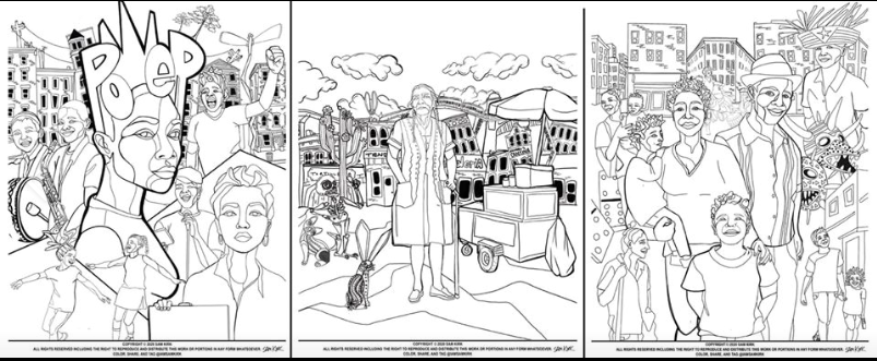 EXPOCollective's tweet photo. @iamsamkirk says, "Keep that creativity flowing!" She's shared some of her work as coloring pages and we're totally there for it! 

Color one and tag her. This should be fun! 

Get your coloring pages here: https://t.co/76MWxUSKvY https://t.co/mcwP2640Wk
