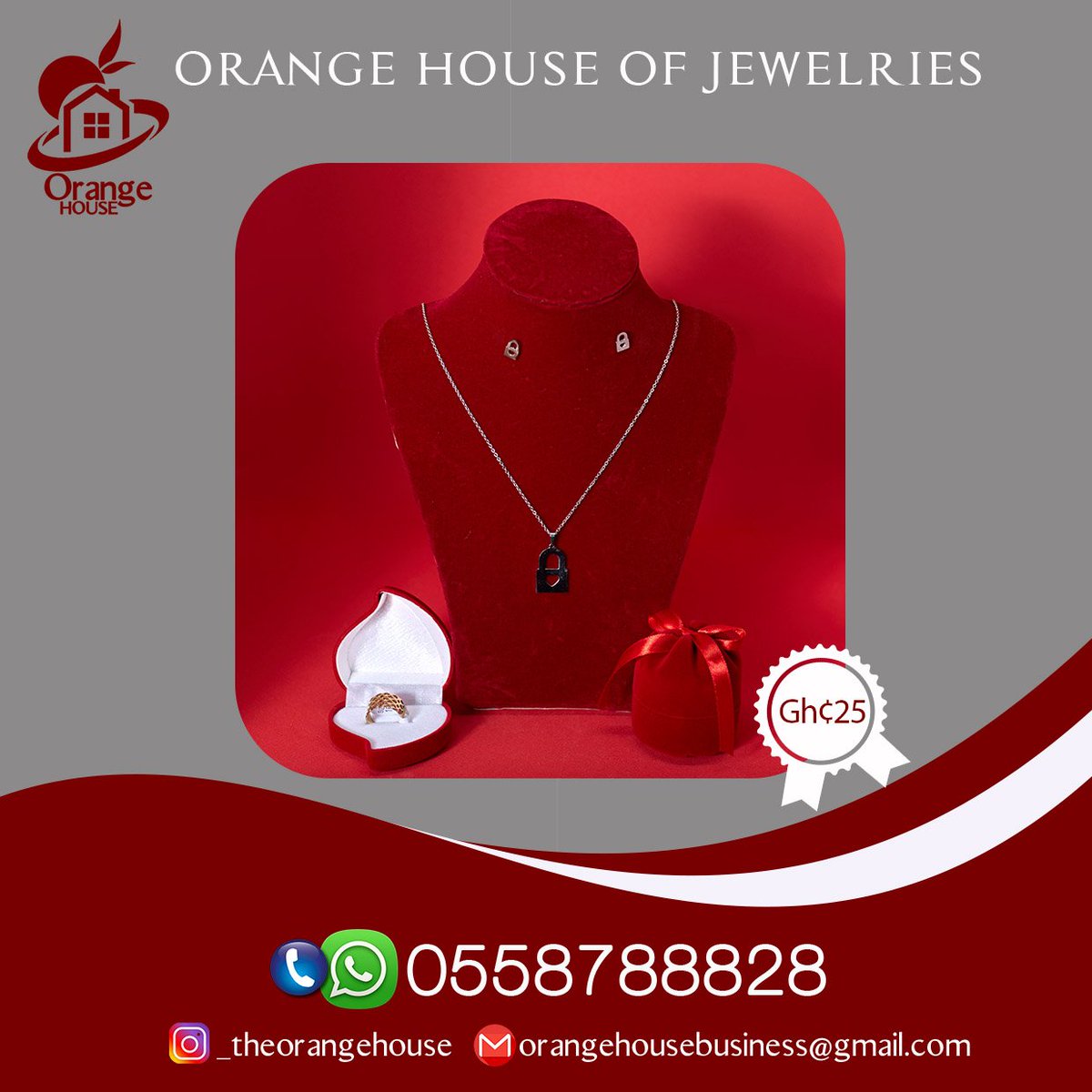 Padlock Necklace and earrings are also available.