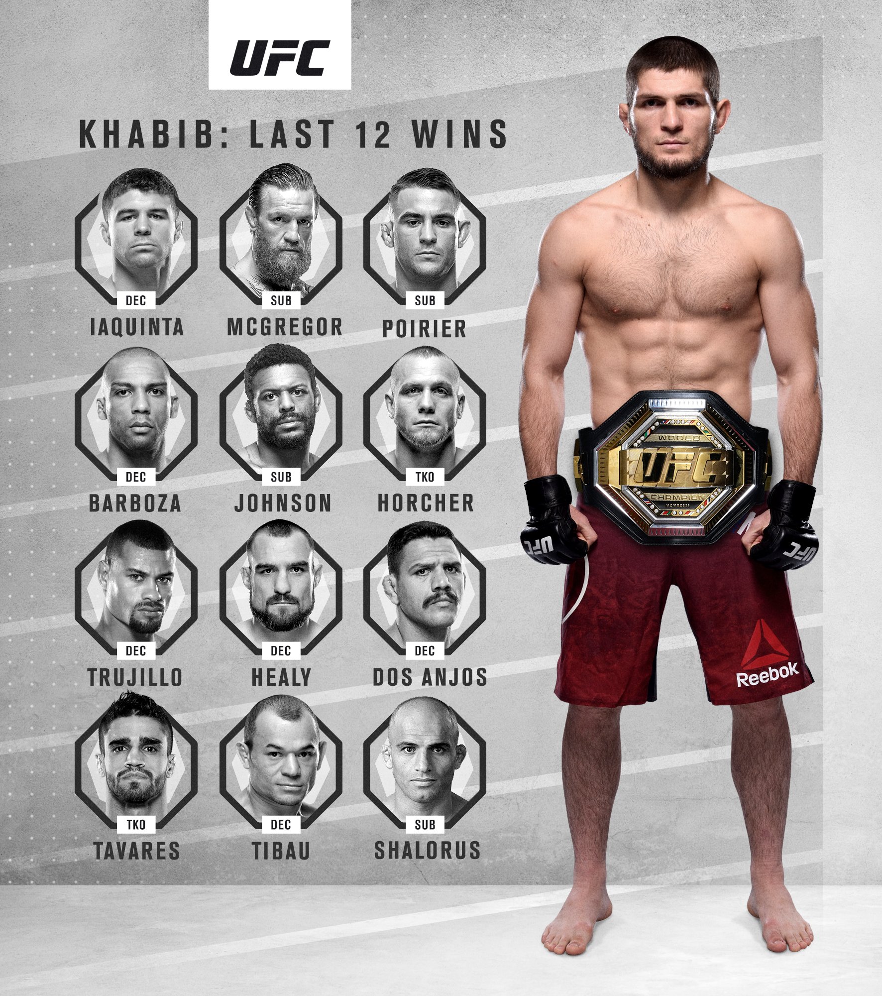 Хабиб Нурмагомедов статистика в UFC