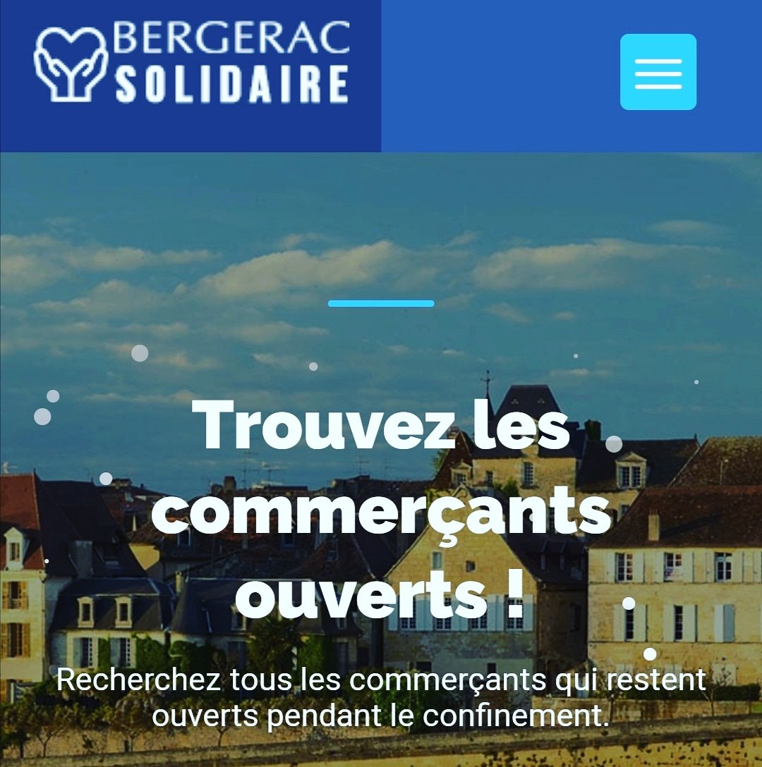 Jivhey's tweet photo. 💙❤️ #BergeracSolidaire #economie #Bergerac #Covid_19fr Trouvez des commerçants, pros, artisans, restaurants ouverts !

▶️ https://t.co/se4t9QKkAB https://t.co/LLyqHS525n
