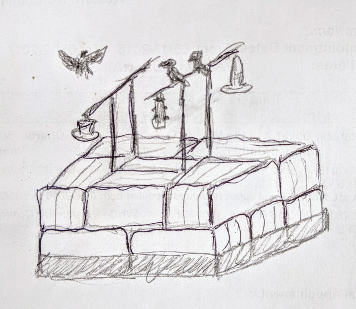 RadicalVitalism's tweet photo. @inhabitglobal Get a whole trailer of straw bales, make double stacks the footprint of your bed size. Erect bird feeders above the bales to attract bird feces for nitrogen and phosphorus. Let it rain and the bales decompose. Stir occasionally. https://t.co/xak0lYzTFC