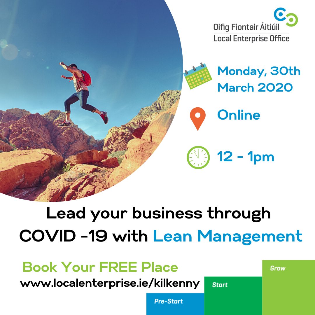 👨‍💼Lead your business through #COVID19 with Lean Management

One Small Step or One Giant Leap – Getting started with LEAN. 

Note: Monday, 30th March 2020
Time: 12 Noon to 1
Category: Business Training
FREE ONLINE COURSE - Book here

bit.ly/39gxkKA

#makingithappen