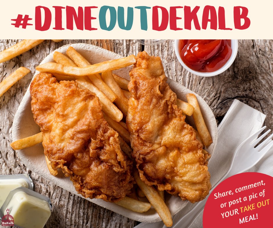 DeKalbILChamber's tweet photo. Show us YOUR take-out meal for #DineOutDeKalb and #TheGreatAmericanTakeout! Tweet or comment your take-out meal for another chance to win a restaurant gift card! Visit https://t.co/4ly1EeFHrJ for a list of restaurants to order from today! We're loving the local support! https://t.co/l4CsSL2Vh2