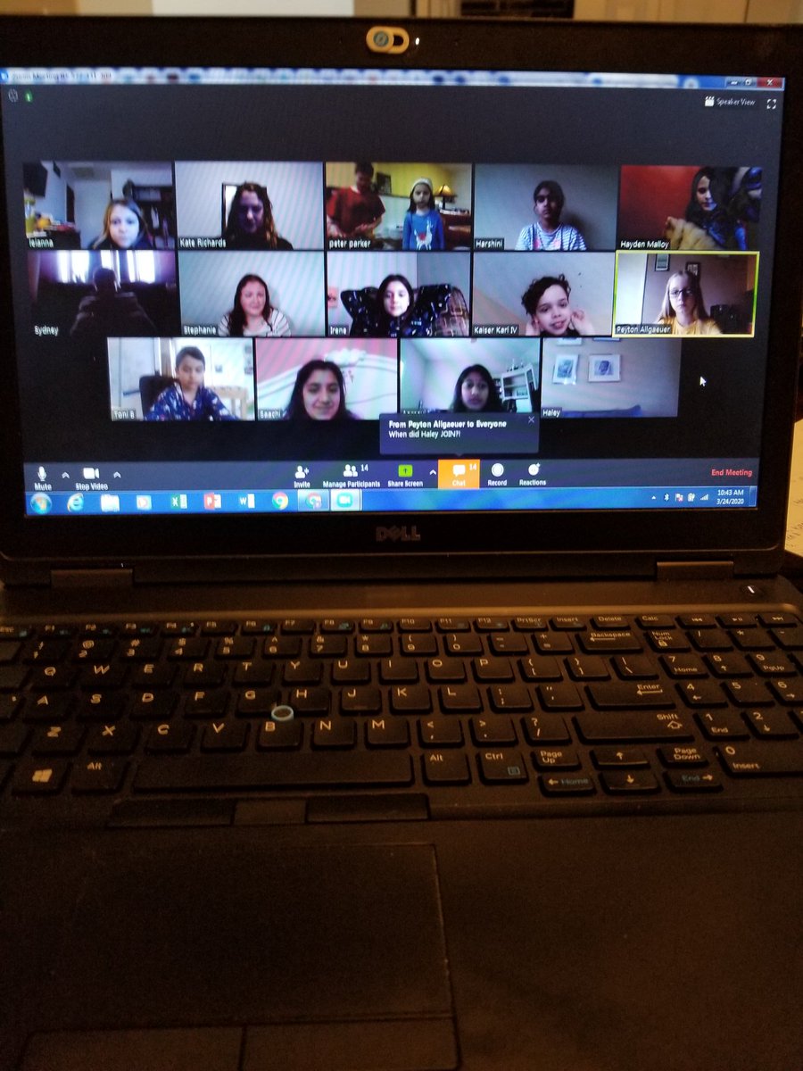 kateprichards's tweet photo. I am loving our daily zoom chats with my elementary Ss @jcdsps. #zoommeeting is a great tool for keeping in touch during our #elearninginIL. https://t.co/ClpuehM6my