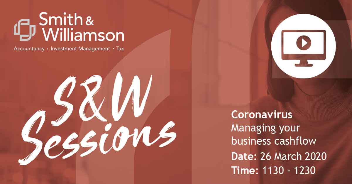 #SWSessions: Managing your business cashflow.

Register for this Thursday's webinar, highlighting the actions that businesses can take to ease some of the financial burden created as a result of COVID-19 - ow.ly/JIBn50yUnzU