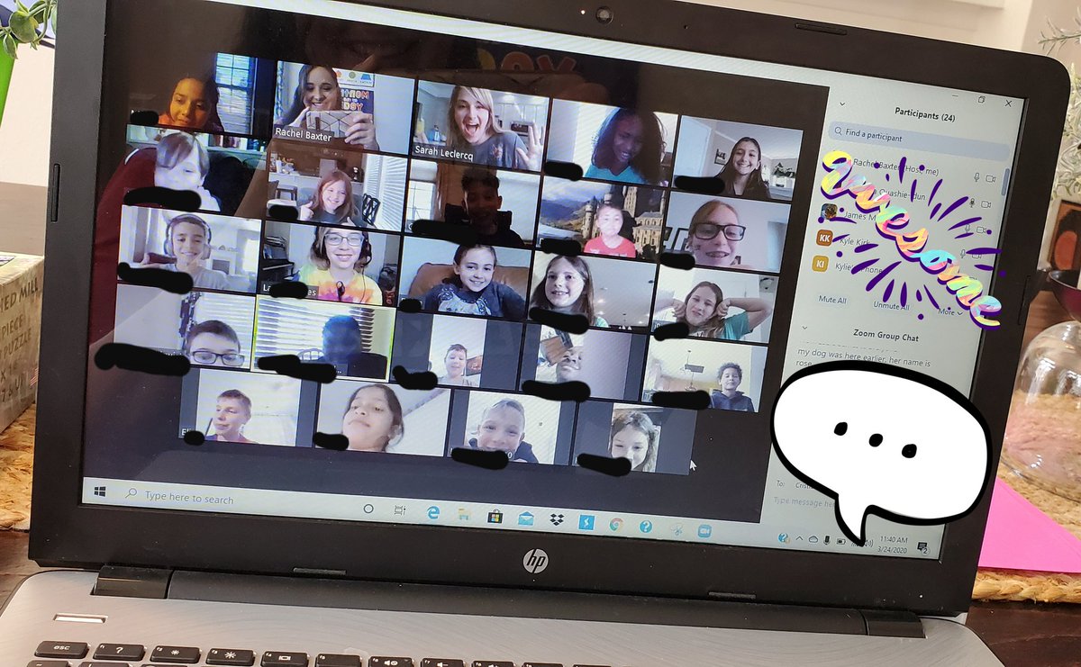 Class selfies look a little different these days. Shootout to @zoom_us for making our class meeting possible. We talked about hard things, read together. We left happy, relieved, and reassured that everything will be ok. Thanks <a href="/SarahLeclercq01/">Sarah Leclercq</a> for joining us! #ashlandsoar
