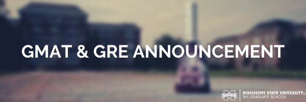 Mississippi State Graduate School (@msstategrads) on Twitter photo MSU Graduate School has waived the GRE and GMAT requirements for all summer and fall 2020 applicants. If anyone has questions regarding the application process email gradapps@grad.msstate.edu. Stay safe and Hail State!
#msstategrads #msugradschool MSU Graduate School has waived the GRE and GMAT requirements for all summer and fall 2020 applicants. If anyone has questions regarding the application process email gradapps@grad.msstate.edu. Stay safe and Hail State!
#msstategrads #msugradschool