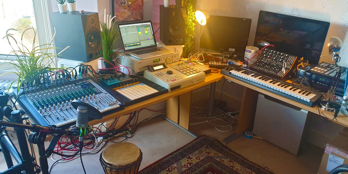 dBs_Institute's tweet photo. With all our tutors now teaching remotely, we asked to see what their home studios looked like and this is the first batch. We'd love to see how you create at home, so share your setup using #dBsHomeStudio, DM us or send your photos to chris.mackin@dbsmusic.co.uk. https://t.co/NlpcKJ2ulo