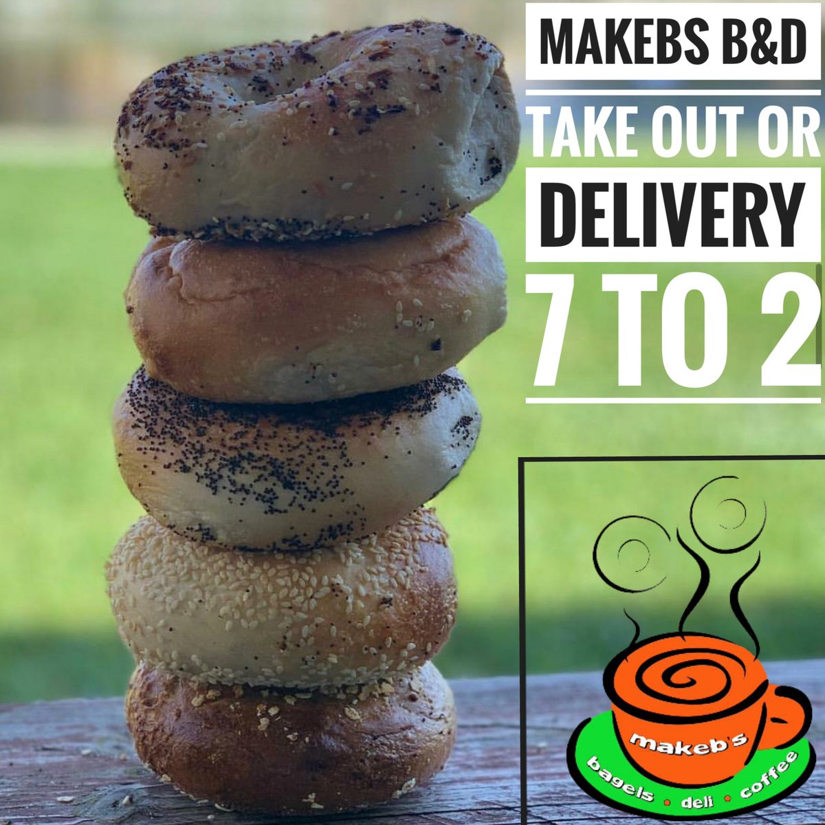 makeb_s's tweet photo. As usual and with the same dedication since '03 @Makeb_s is ready for your cravings. stop by or give us a call 5616517444 @makeb_s by your side since '03 #makebs #grubhub #makebswpb #bagel #florida #cravings #catering #ubereats #tuesday #yelpwestpalm #eat24 #StayHome #COVIDー19 https://t.co/S5bF0I60Xr