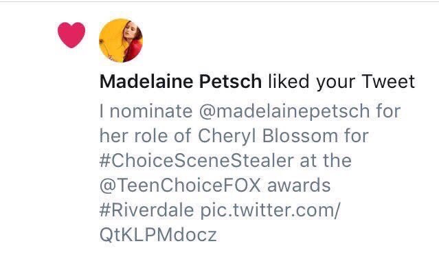 and, pay attention, on the SAME DAY, she liked another tweet of mine, this time on my actual account