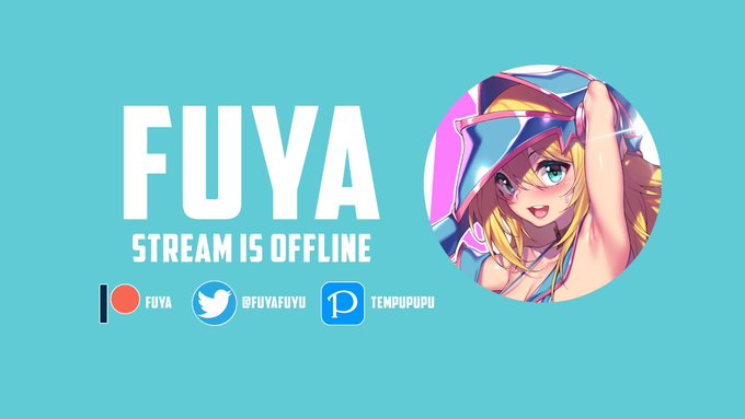 Twitch Suspension Update:
My channel is back! > https://t.co/WIlZyp8lPm

and... It seems the cause of suspension wasn't the drawing I did on stream but THIS stream offline image. They said they'd remove the part that violated the guideline and this is what they removed. 