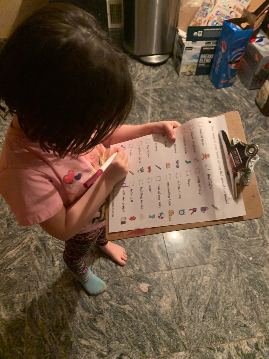 Line Up! And a scavenger hunt! Pre-K morning movement!