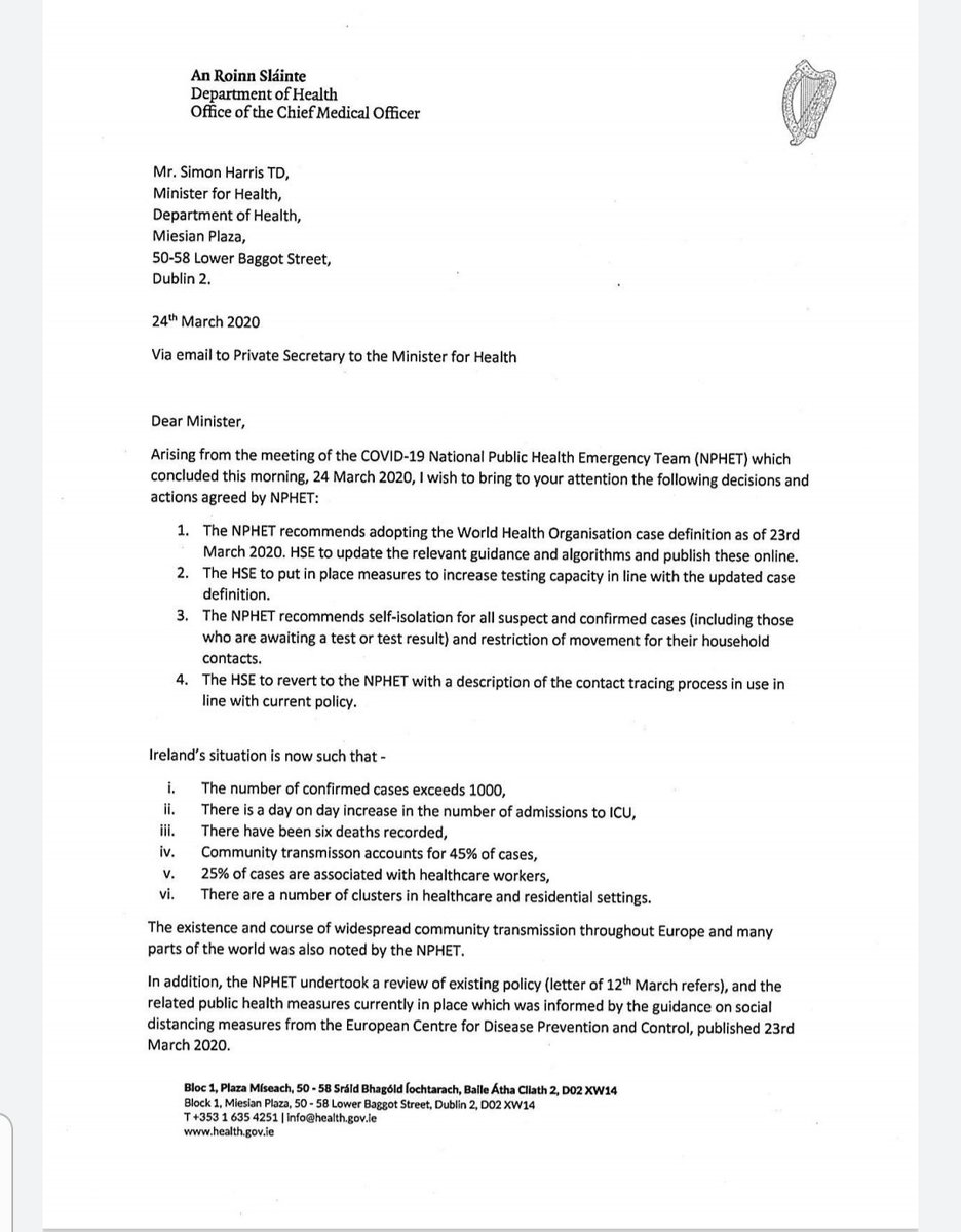 SimonHarrisTD's tweet photo. Today our Public Health Emergency Team has made important recommendations in our efforts to slow the spread of #coronavirus. Thank you for all you are doing. Together, we must now do more. Together, we will save lives #COVID19 https://t.co/zaer7Hw99O