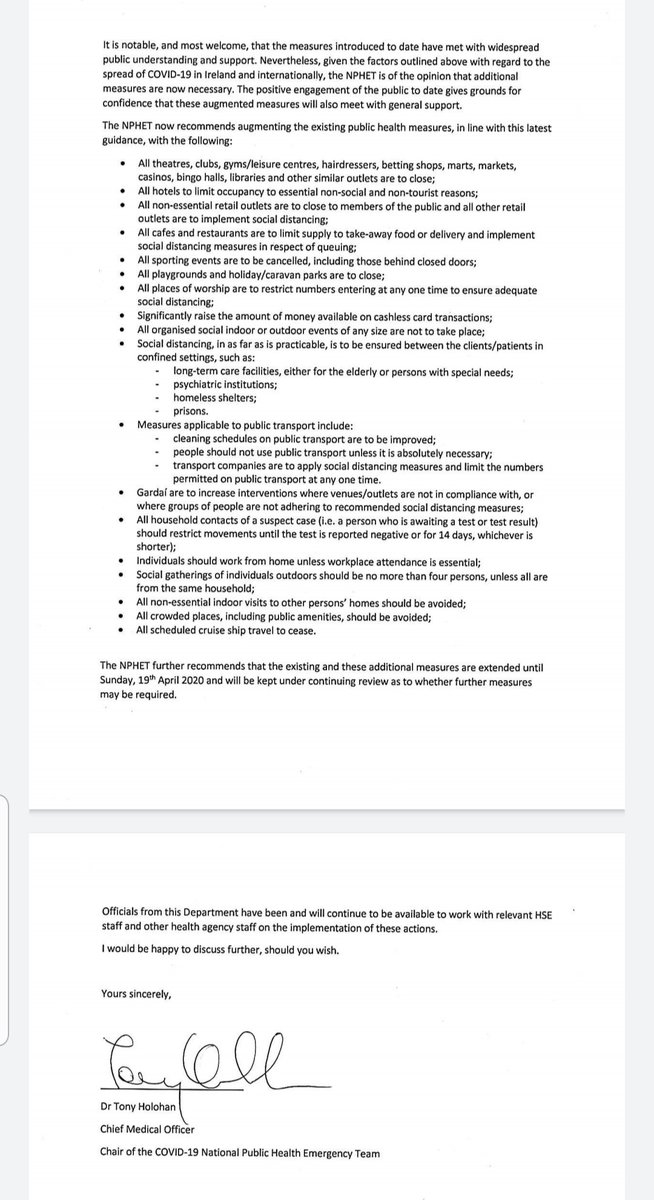 SimonHarrisTD's tweet photo. Today our Public Health Emergency Team has made important recommendations in our efforts to slow the spread of #coronavirus. Thank you for all you are doing. Together, we must now do more. Together, we will save lives #COVID19 https://t.co/zaer7Hw99O