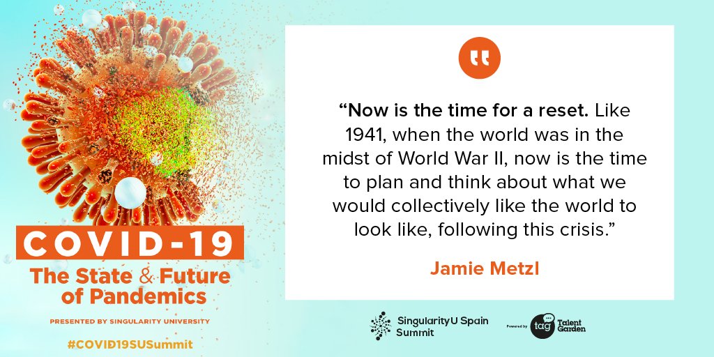 SingularityU Spain Summit (@singularityuesp) on Twitter photo Ahora es tiempo de pensar en como queremos que sea el mundo después del COVID-19. <a href="/JamieMetzl/">Jamie Metzl</a> @ #COVID19SUSummit <a href="/singularityu/">Singularity</a> Ahora es tiempo de pensar en como queremos que sea el mundo después del COVID-19. <a href="/JamieMetzl/">Jamie Metzl</a> @ #COVID19SUSummit <a href="/singularityu/">Singularity</a>