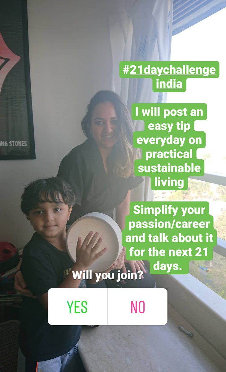  #21daylockdownchallengePick your career/passion and talk about it, one interesting detail per day. I will talk in detail about sustainability & sustainable living in India. Will you join?