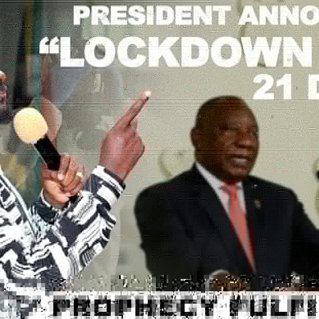 tabernacle_hq's tweet photo. #LOCKDOWN
FROM 4 AUGUST 2019,  APOSTLE GODSON NEFALE PROPHECIED ABOUT LOCKDOWN. SCHOOLS ARE CLOSED, CHURCHES ARE CLOSED; PEOPLE ARE NOT ALLOWED TO GO TO WORK, SOLDIERS ARE DEPLOYED, PEOPLE TO STAY INDOORS FOR 21 DAYS; IT HAS NEVER HAPPENED IN SOUTH AFRICA AS ACCURATELY PROPHECIED https://t.co/qLMN1epZeT
