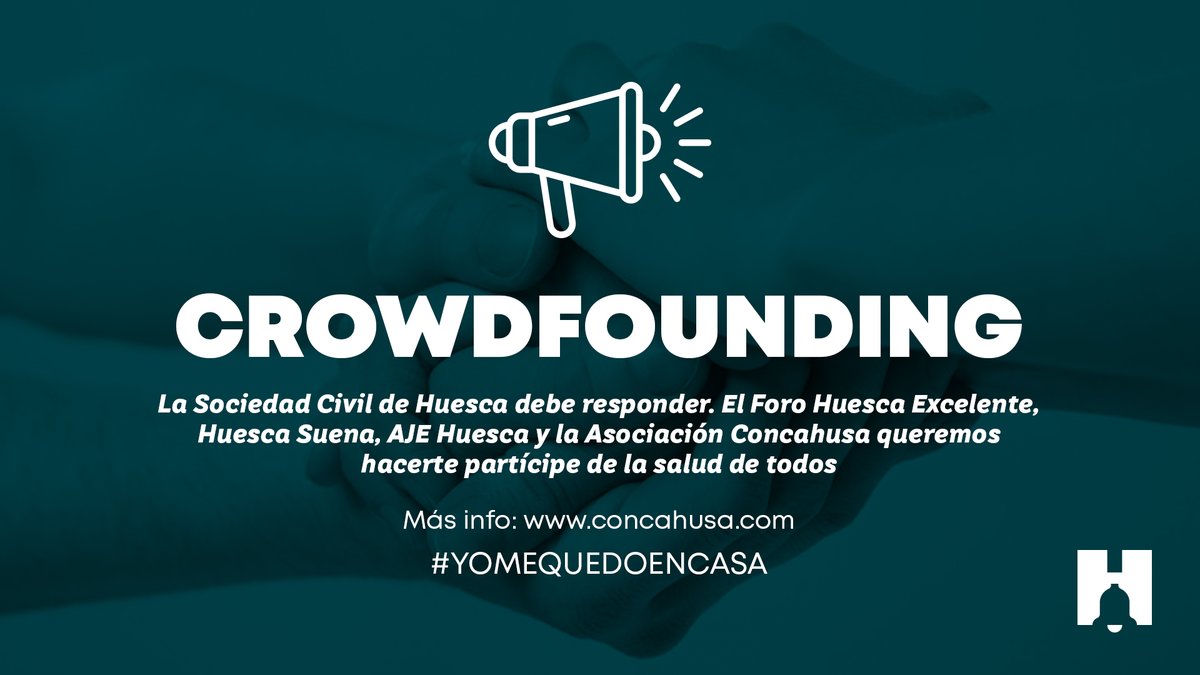 HuescaSuena's tweet image. EL #CROWDFOUNDING PARA COMBATIR AL VIRUS

Un proyecto de 👉 La Plataforma Huesca Suena, el Foro Empresarial @HuescaExcelente, @HuescaAje y la Asociación Concahusa 

Abrimos hilo con toda la info ⤵
