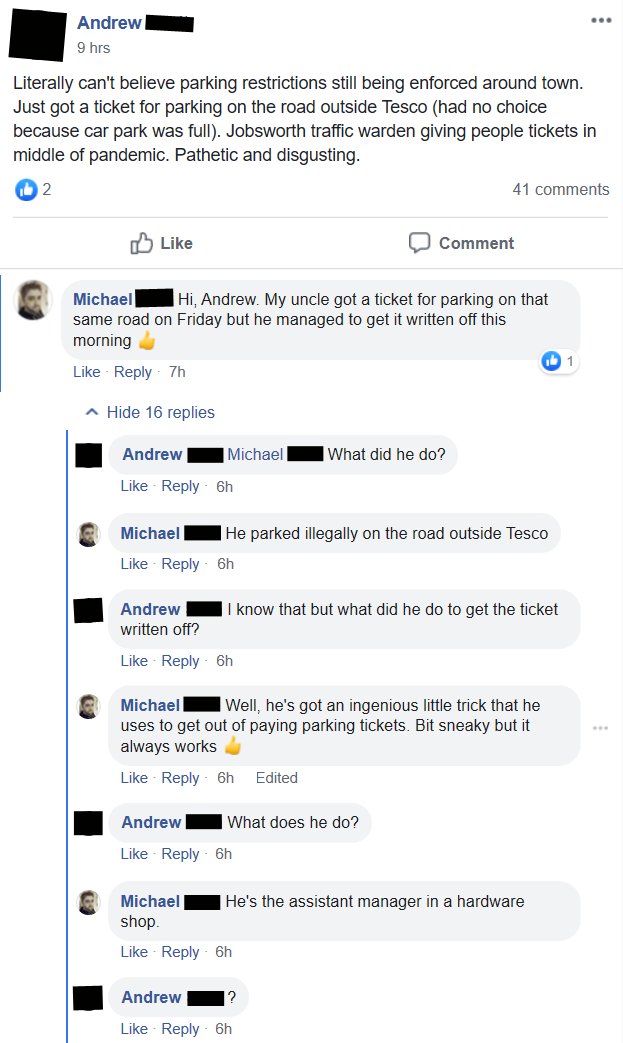 Michael1979's tweet image. Came agonisingly close to making a friend in this residents group on Facebook today