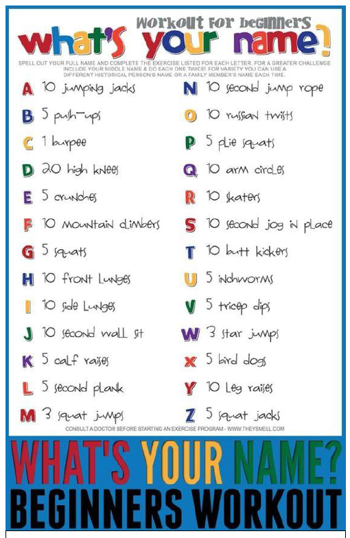 A fun way to get some activity in your day and do some spelling at the same time ;)