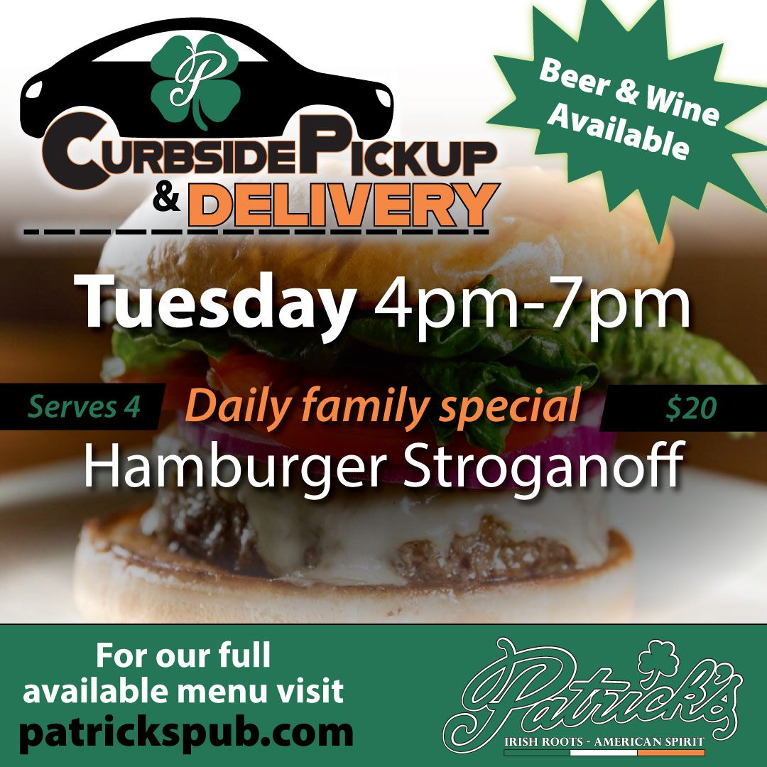 patrickspub603's tweet photo. We've got you covered for #TuesdayTakeout. Eeach day our awesome chefs will be offering a daily special that serves 4. Visit https://t.co/7KHRJj2JL9

#PatricksPubNH #CarryOutEveryDay #LakesRegionNH #MoreThanJustAPub #NHRestaurants #GilfordNH https://t.co/MzBQZ0aQBV