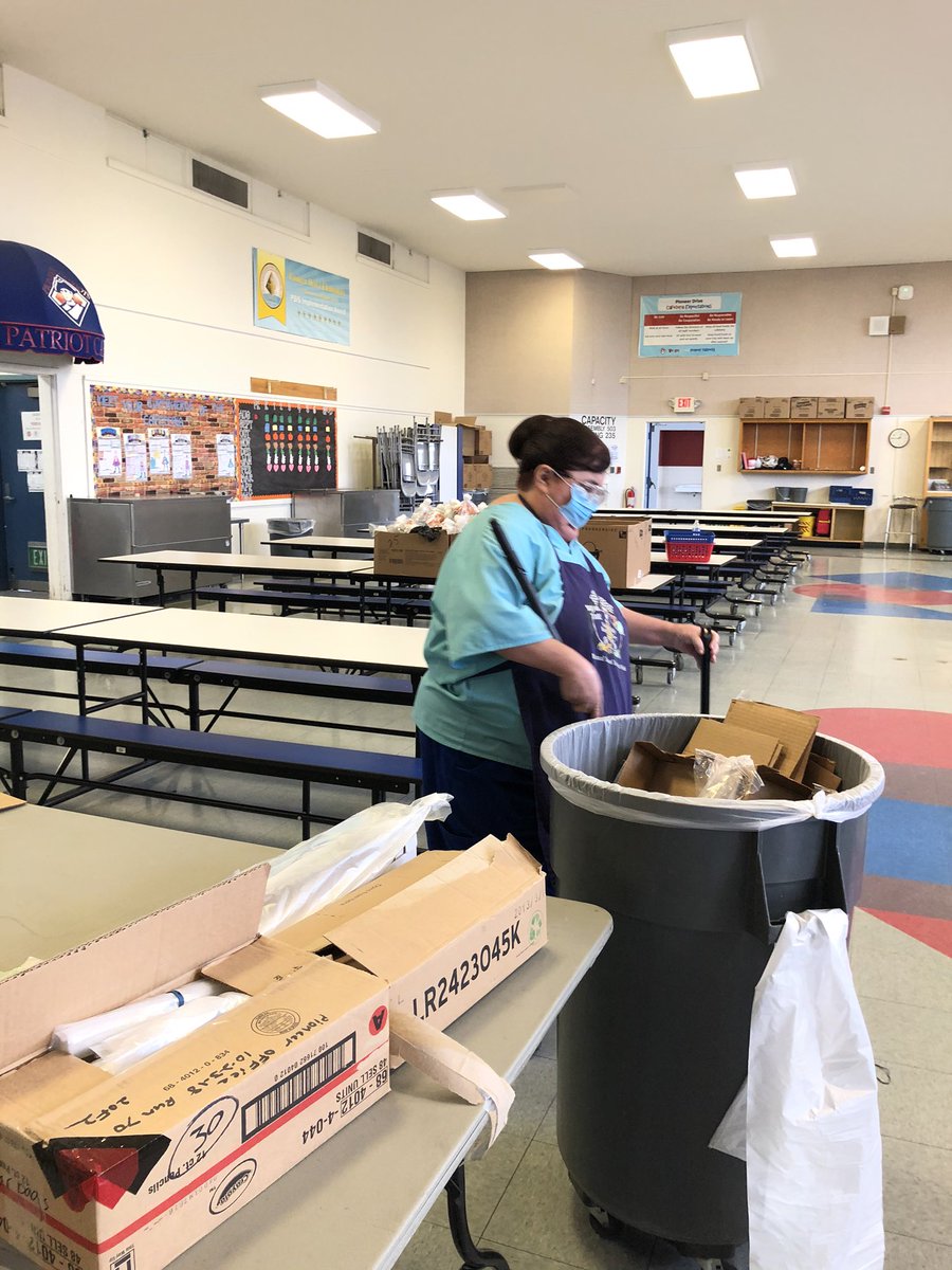These hard working ladies served about 800 kids today. We appreciate your time and dedication during these difficult days. #teambcsd