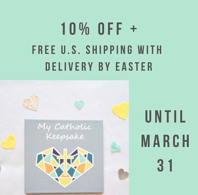 ThyOliveTree's tweet photo. Take 10% off “My Catholic Keepsake” baby memory book through March 31! Coupon code: EASTERBASKET https://t.co/JKtROPXEvr #catholicgifts #eastergifts #catholicbaby https://t.co/XhML5G8zP4