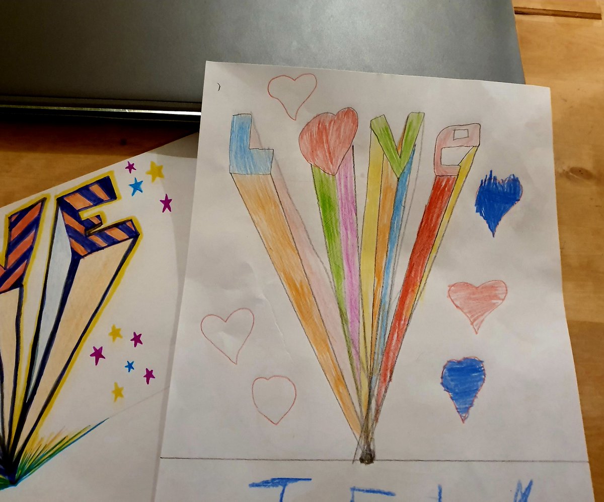 We tried out a one point perspective drawing task today ☺💞 My daughter has been feeling quite emotional so after that we just snuggled up with a film and made a plan for the rest of the week.
#behappy #staysafe #kidsathome