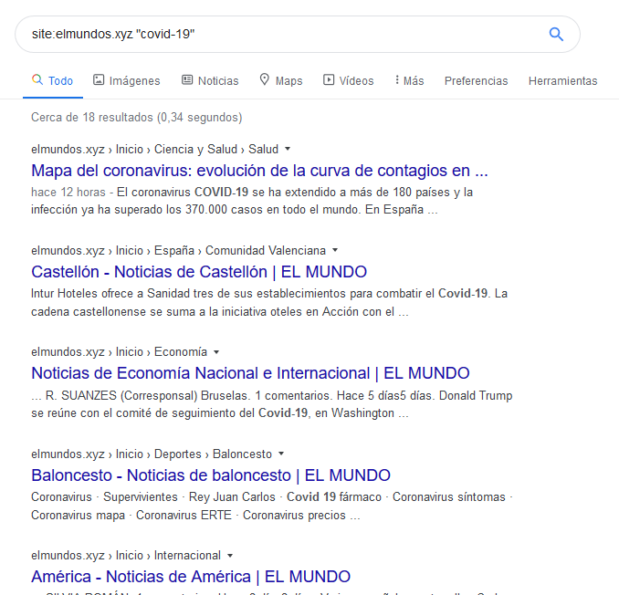 1ZRR4H's tweet photo. #Metamorfo ocupa la indexación de Google a su favor y logra mayor propagación a través de la copia de noticias desde medios oficiales, ahora suplantando a @elmundoes 

Logré acceso al contador de visitas 😅 

Listado de IOC's -> https://t.co/IUDI2nnRKm

#malcovid19 #CiberCOVID19 https://t.co/SBWWMagOgQ