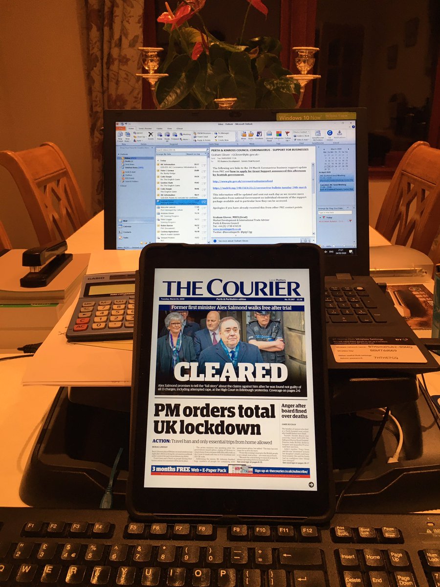 Today’s “day in the life of a socially distancing agronomist” started with the whole new concept of reading <a href="/thecourieruk/">The Courier</a>  on my iPad - filling in the crossword puzzle made a hell of a mess of the screen.....!