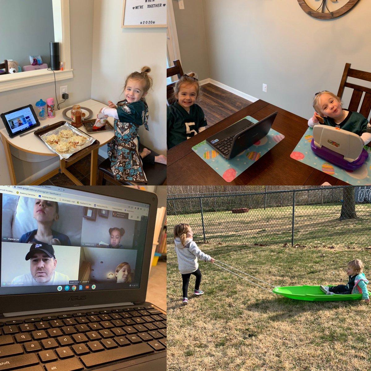 FTSD_McDermott's tweet photo. Lots of good stuff today- hanging with our classes, jersey day, cooking with Mrs. Reuter and even some sledding! #teachermom #theroeblingway #nosnownoproblem https://t.co/f5GfolRESG