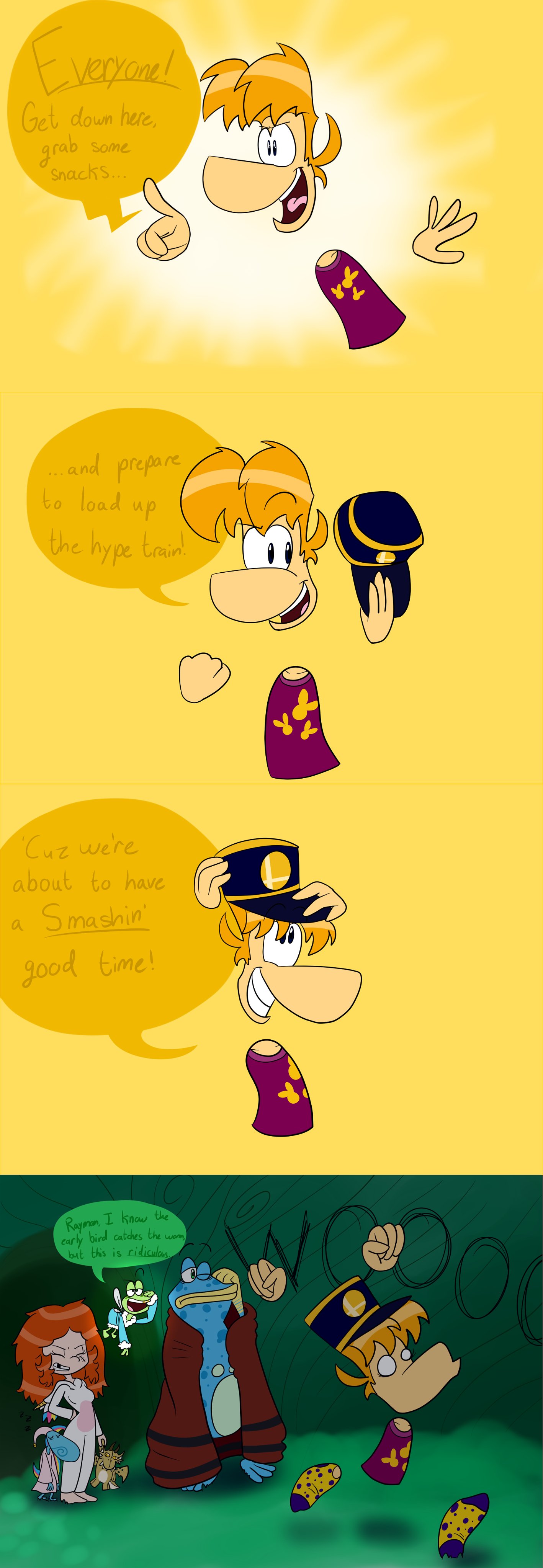 Geeky Goo Team Steam Geekygoofights On Twitter I Renewed This Rayman Comic I Made In 2018 Because I Thought There D Be A New Reveal For Supersmashbrosultimate Fighterspass2 Lo And Behold There