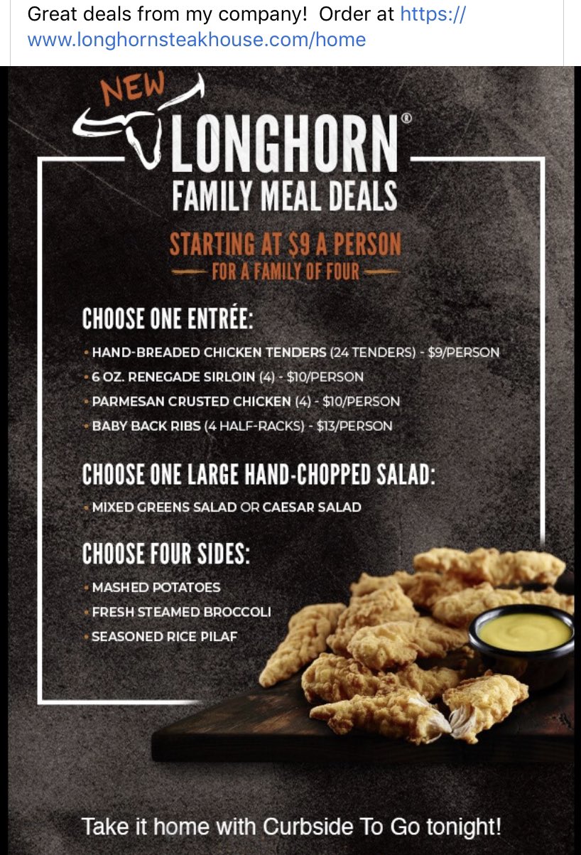 Longhorn family on sale meal deal