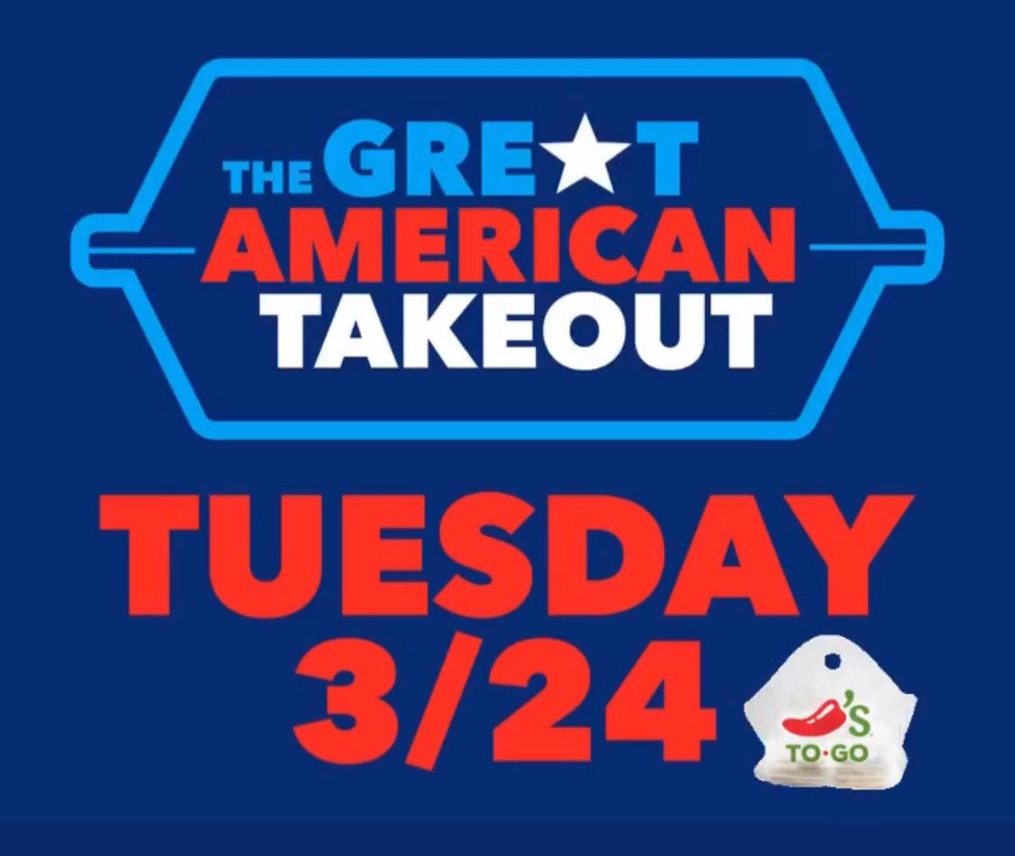 Join the Great American Takeout Movement and order Chili’s Togo! #bestdealsintown #bestfoodintown #DoIt