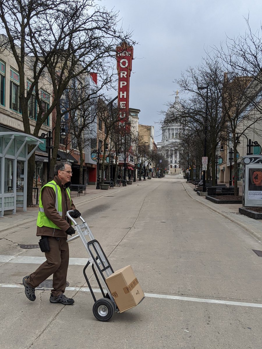 State St Madison WI 12:00 pm #UPSersAreThere when our community #StayAtHome we got you covered! <a href="/NP_UPSers/">Northern Plains</a> <a href="/Stephanie_Dex/">Stephanie Dexter</a> <a href="/TimPope007/">tim pope</a> <a href="/natecruz81/">Nate Cruz</a> <a href="/AronPeterson5/">Aron Peterson</a> <a href="/cotter_brockSPU/">Brock Cotter</a> <a href="/rajko58/">Rajkovacz</a>