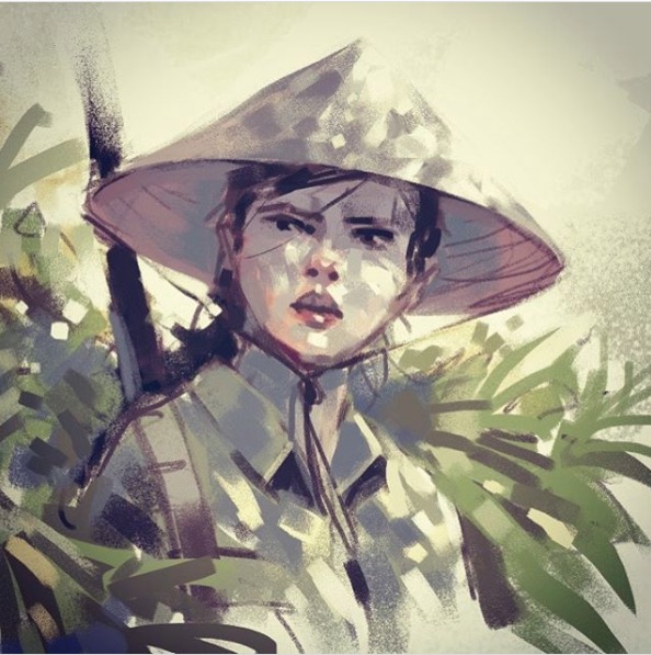 Hoa, the heroine of a story im developing... slowly #character #characterdesign #conceptart #sketch #wip #illustration #comicart #artistsoninstagram #comics #bd #bandessinée #vietnam #horror