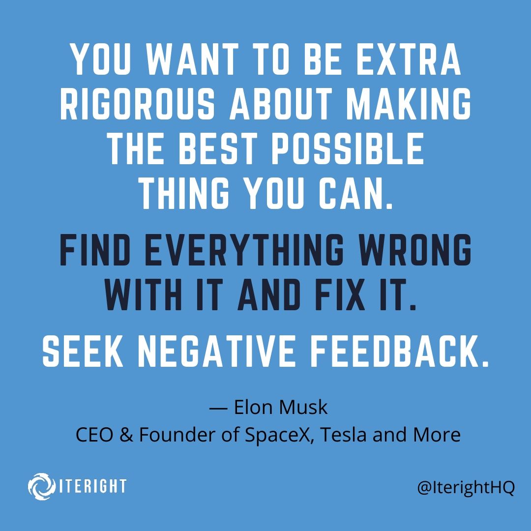 IterightHQ's tweet image. The key to delivering a great product is to get it in front of your customers and find out everything that is wrong with it as early as possible. The feedback that you receive will drive your journey to success. 

#productmanagement #userresearch #productmgmt #ux #designthinking