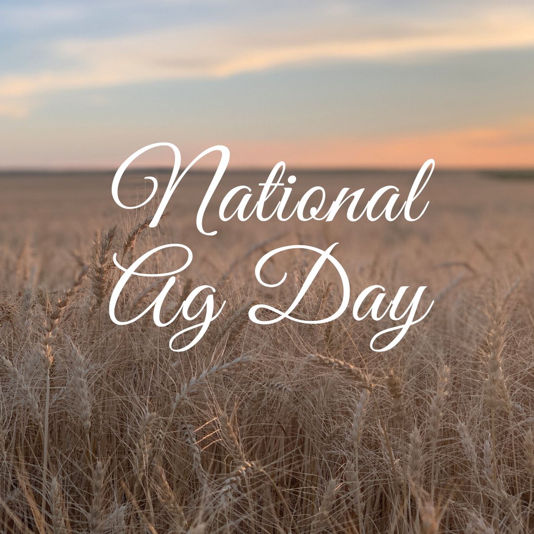 On this National Ag Day we celebrate those who play a vital role in the production of safe, wholesome, food. We are thankful for the agriculturists who work to keep food on our tables, especially during this time of uncertainty. 
#AgDay