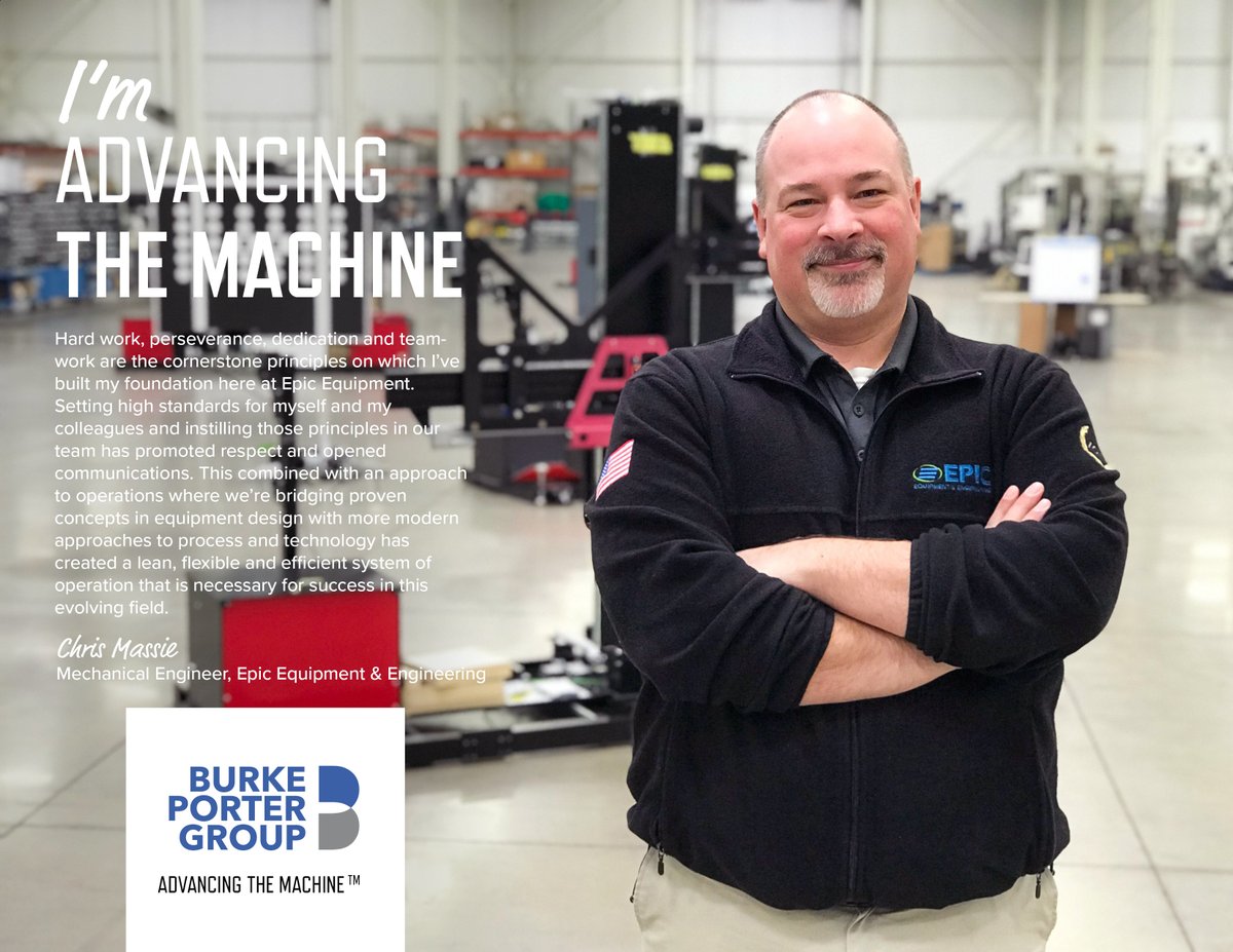 How are you #AdvancingtheMachine?

"Hard work, perseverance, dedication and team work are the cornerstone principles on which I've built my foundation." -Chris Massie, Mechanical Engineer, Epic Equipment &amp; Engineering