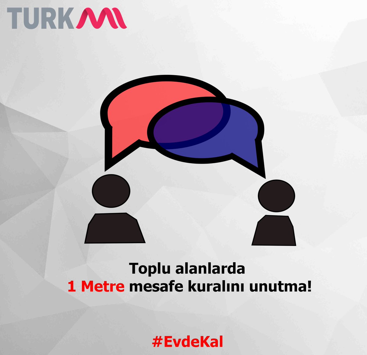 Toplu alanlarda minimum 1 metre mesafe kuralını unutma!
#corona #evdekal #sağlık #sosyalmedya