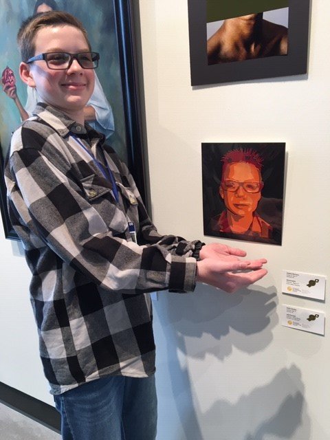 HadleyArtMsLee's tweet photo. A bright spot in the midst of everything - our own Keith S. received a Silver Medal at the national level of the Scholastic Art &amp; Writing competition!! @HadleyUSD259 #WPSProud https://t.co/K1S4F0DRTA