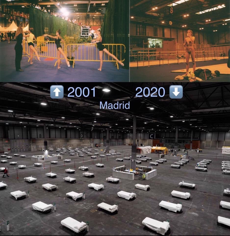 almudenacid's tweet photo. En 2001 España acogió el mundial de rítmica. Nuestra única meta era enseñar el mejor de nuestros ejercicios. Ese mismo espacio tiene ahora una meta mucho más valiosa, la vida de muchas personas. Se que esas paredes aún guardan el calor y el apoyo que vivimos para vosotros. https://t.co/WNiuvB1k41