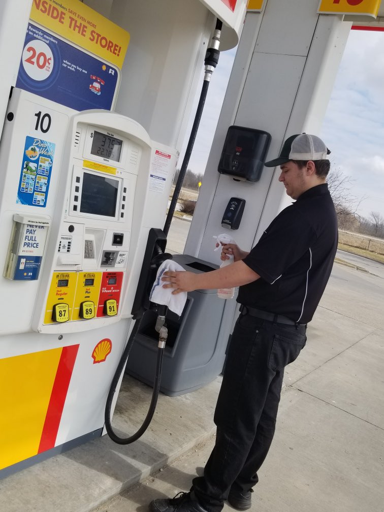 thedinostop's tweet photo. We are taking extra measures at Dino Stop to sanitize our pump handles and all touch points across our stores!  #teamdinostop #localsinceforever https://t.co/Jnie0BGaxA